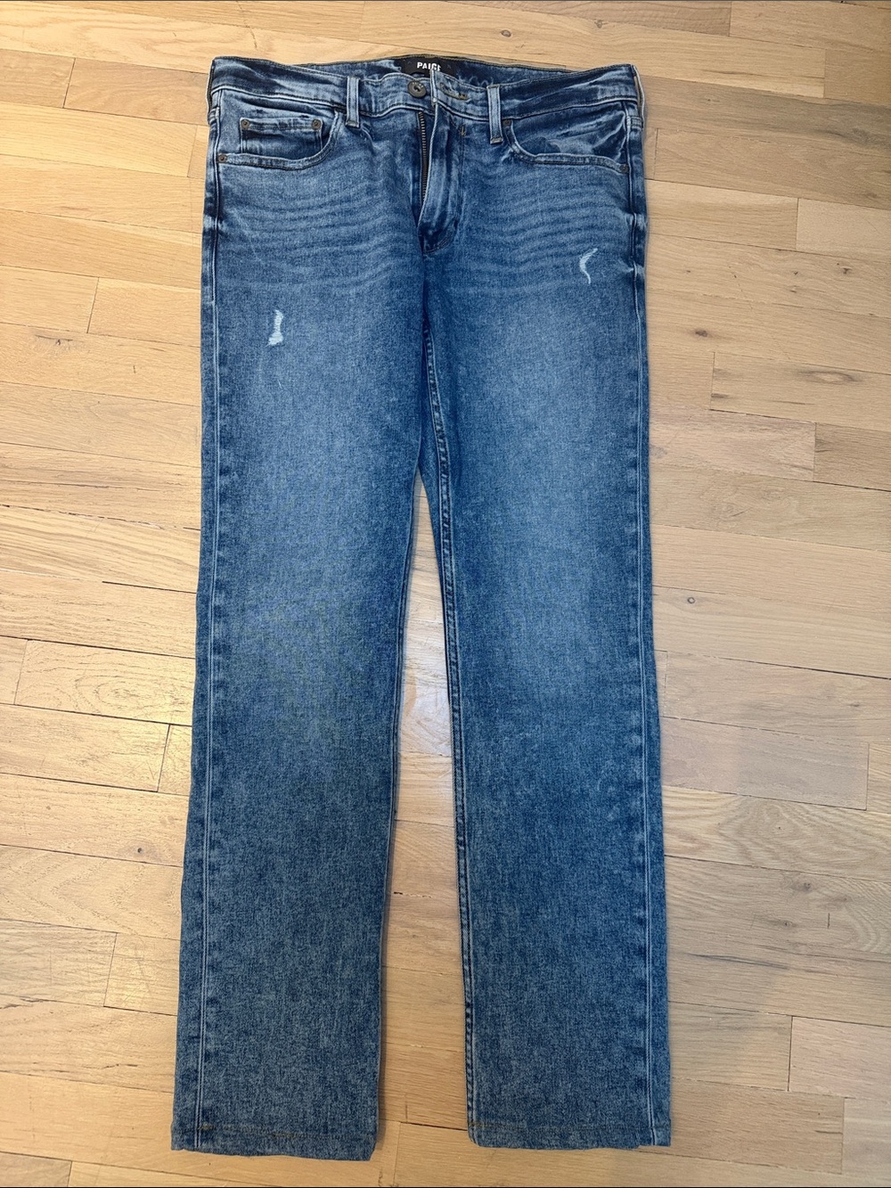 PAIGE Men's Blue Straight Jeans